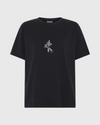 one teaspoon graffiti bird split hem tee black