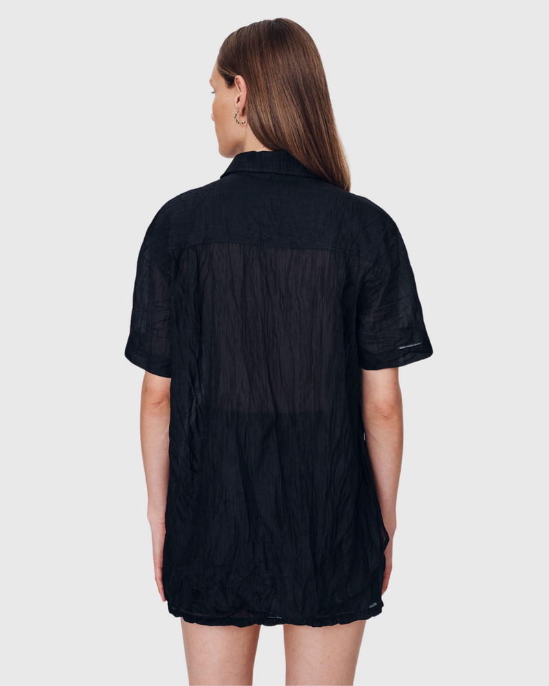 rowie mason silk shirt noir