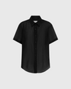 rowie mason silk shirt noir