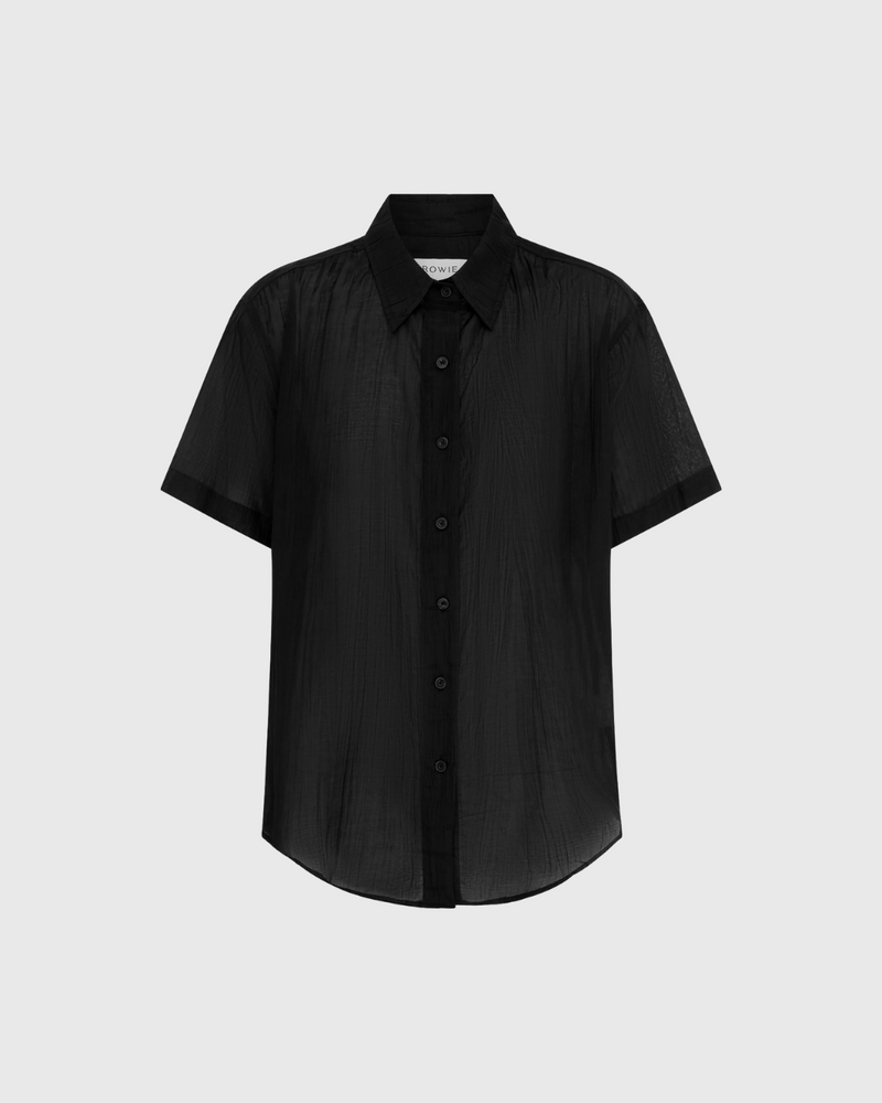 rowie mason silk shirt noir