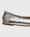 la tribe ballet flat silver