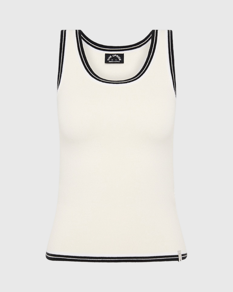 the upside alcaraz raf knit tank creme