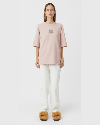 assembly label bateau long sleeve tee tan/white