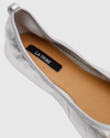 la tribe ballet flat silver