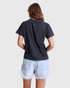 one teaspoon graffiti bird split hem tee black