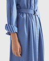 elk ligne shirt dress blue stripe