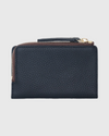 saben wednesday wallet black croc + white stitch