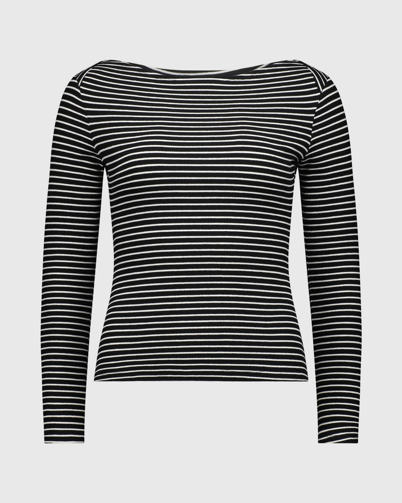 caitlin crisp boatie crew black stripe