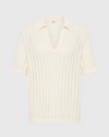 the upside kitt knit polo creme