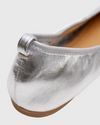 la tribe ballet flat silver