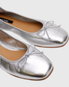 la tribe ballet flat silver